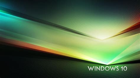 Wallpaper Windows 10 theme, green abstract background 1920x1080 Full HD ...