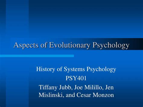 Ppt Aspects Of Evolutionary Psychology Powerpoint Presentation Free