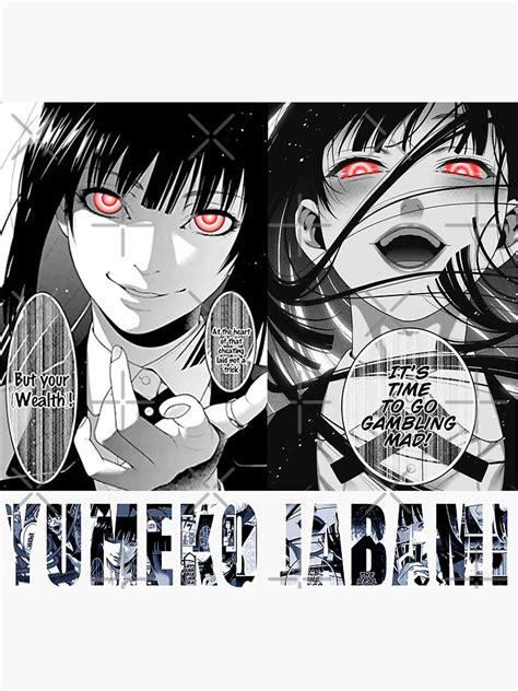 Kakegurui Yumeko Jabami Anime Sticker For Sale By Miurakai Redbubble