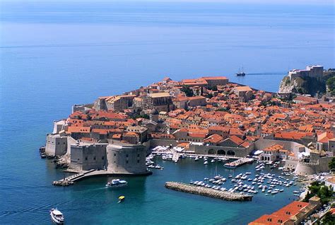 Dubrovnik Croatia Dubrovnik Croatia Walls Adriatic Sea Hd