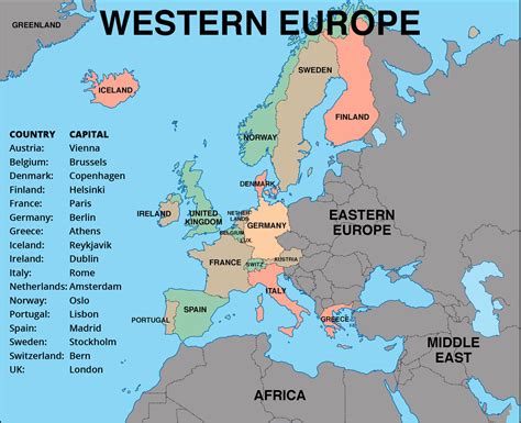 Map Of Western Europe Map Of Europe Europe Map Images And Photos Finder