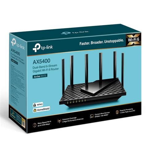 Tp Link Wi Fi 6 Ax5400 Archer Ax73 Dual Band 6 Stream Gigabit Wireless