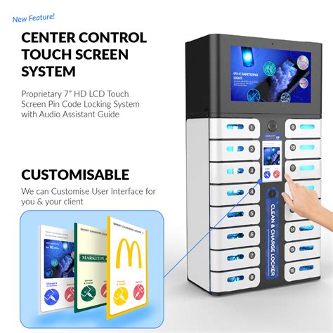 16 Locker Phone Charging Station With Uv C Chargebar