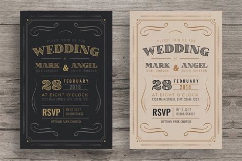 50 Wonderful Wedding Invitation And Card Design Samples Vintage Wedding