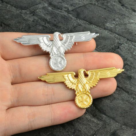 WWII Ww2 German Military Cross Gold Pin Cap Badge Cockade For Sale