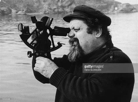 Alain Bombard In France In 1960 The Sailor And The Doctor With His Sextant In 1954 By An
