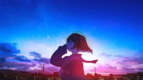 Anime Girl Student Sunrise 4k 61004 Wallpaper