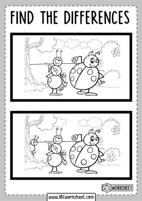 Free Printable Spot The Differences Worksheet Abc Worksheet Vrogue