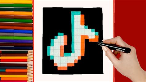 Como Dibujar Logo Tik Tok Pixel Art
