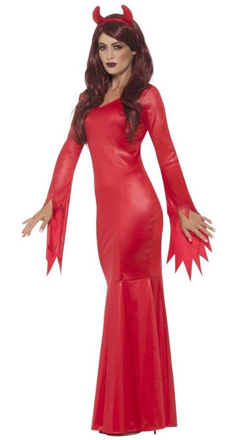 Red Devil Mistress Halloween Costume Women S Long Red Devil Costume