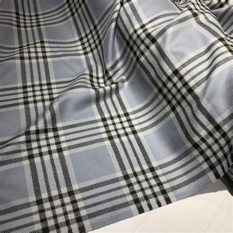 Plaid Cashmere Wool Fabric By The Yard Etsy