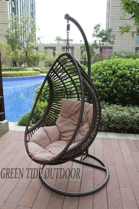 China Outdoor Garden Patio Home Furniture Rattan Drop Hanging Swing Egg