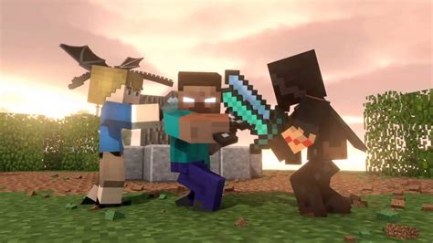 Epic Minecraft Battle With Epic Music Youtube