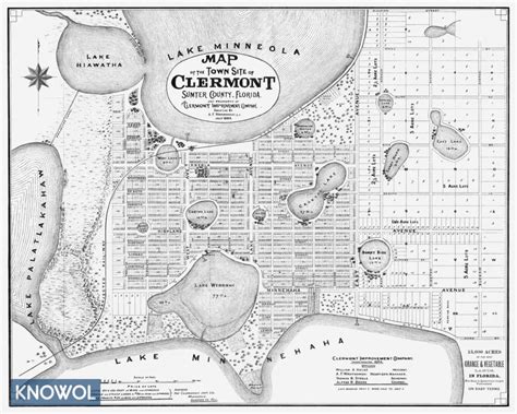 Beautifully Detailed Map Of Clermont Florida From 1884