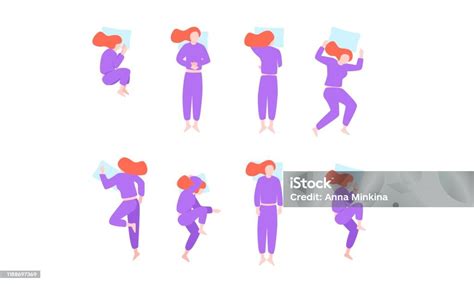 Sleep Positions Vector Illustration Stock Illustration Download Image Now Fetal Position