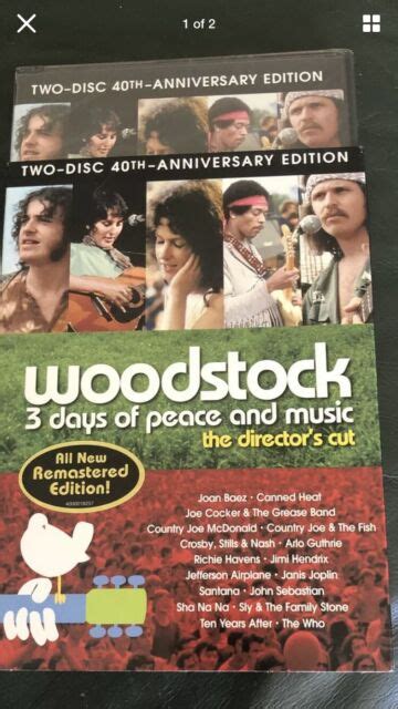 woodstock 3 days of peace and music director s cut dvd new sealed ebay