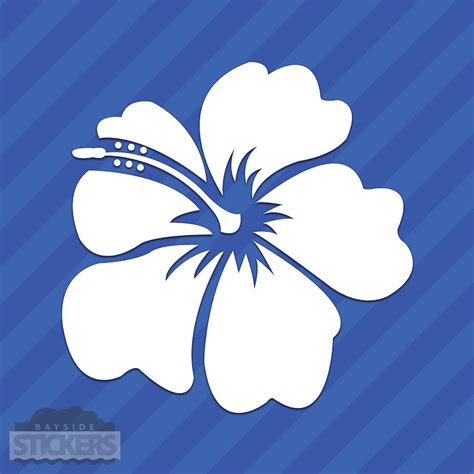 Hibiscus Flower Vinyl Decal Sticker Hawaii Hawaiian Islands Etsy