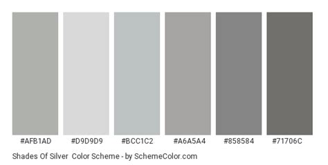 Shades Of Silver Color Scheme Gray
