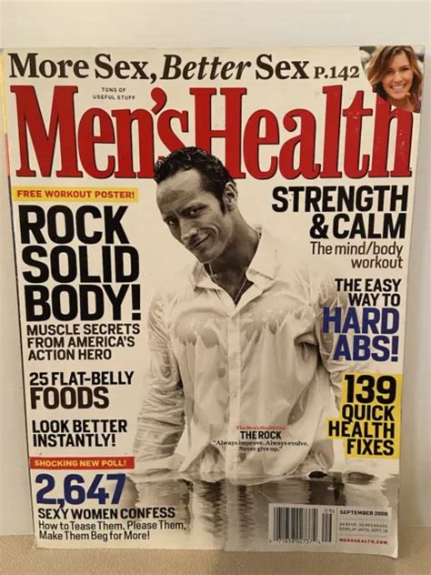 men s health magazine dwayne the rock johnson september 2006 more sex better sex 10 70 picclick