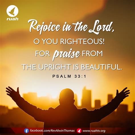 Rejoice In The Lord O You Righteousfor Praise From The Upright Is