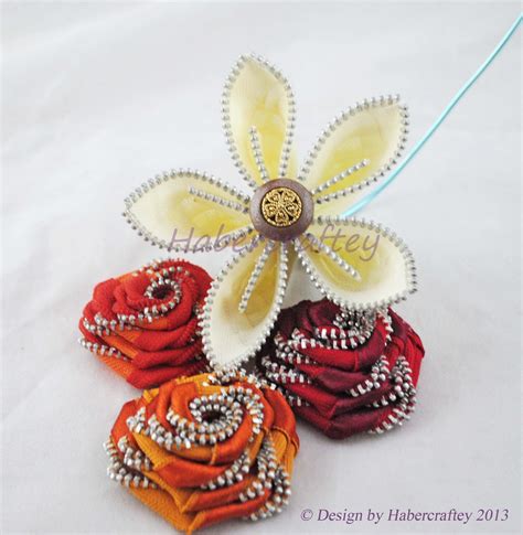 Handmade Zipper Rose And Petal Flowers From Habercraftey Crafts Crafts