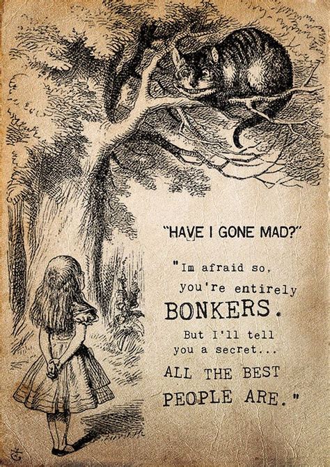 But i'll tell you a secret. Alice In Wonderland 'Bonkers' Print | Alice, Printing and ...