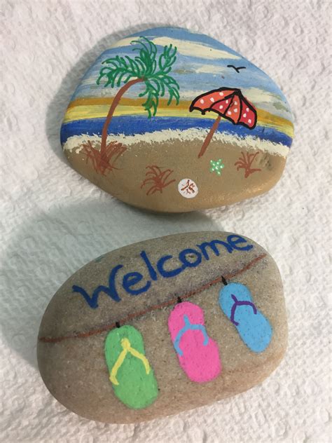 Beach Scenes Beach Scene Painting Painted Rocks Beach Scenes