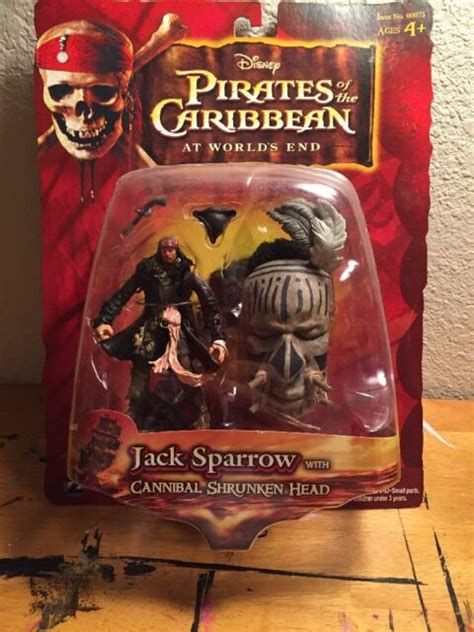 2007 Pirates Of The Caribbean Jack Sparrow With Shrunken Head Disney