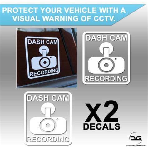 Dash Cam Recording Car Security Window Bumper Vinyl Decal Sticker Cctv Car Van Ebay