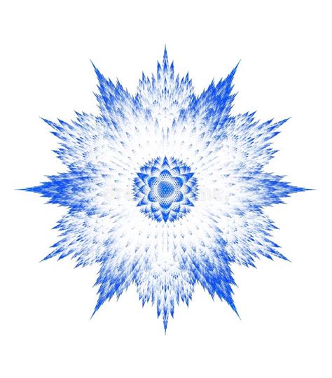 Fractal Snowflake On White Background Stock Illustration Illustration