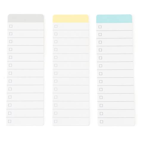 Sticky Note Checklist — Muji