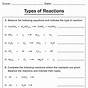 Identifying Reaction Types Worksheet