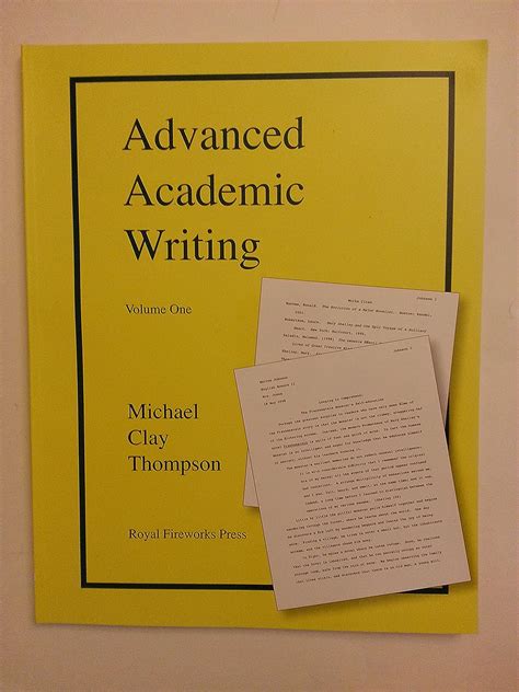 Advanced Academic Writing Vol 1 Student Manual Advanced Academic