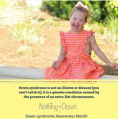 Nothing Down Down Syndrome Awareness Month Chromosome Genetics