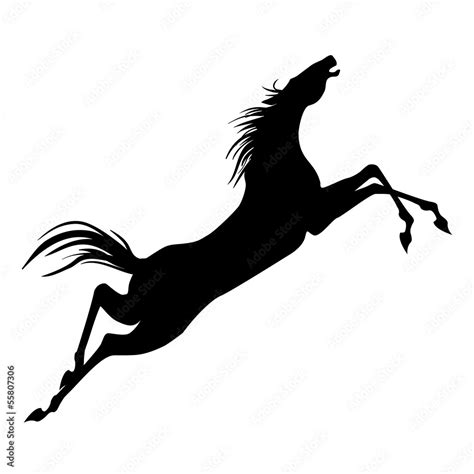 Jumping Horse Silhouette Stock Vector Adobe Stock