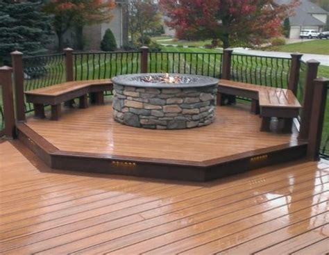 Most notably is the whether the fire will be. Top 50 Best Deck Fire Pit Ideas - Wood Safe Designs