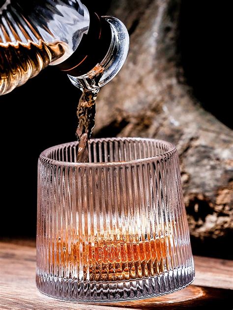 Spinning Whisky Glass Whiskey Tumblers Old Fashioned Scotch And Etsy