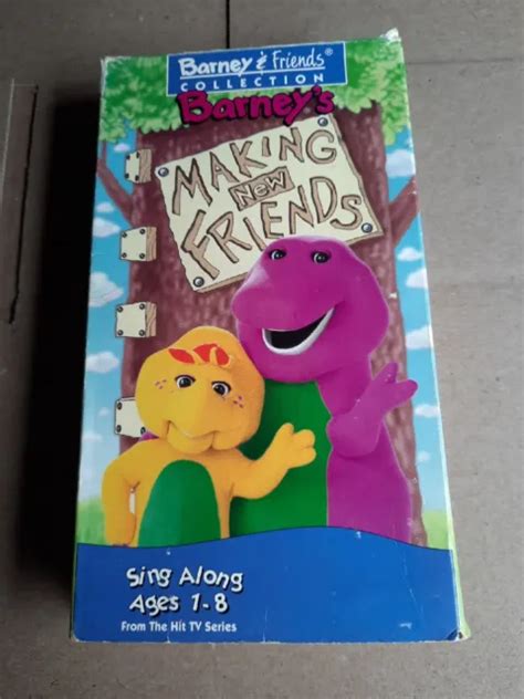 Vhs Barneys Making New Friends 1995 Barney And Friends Collection