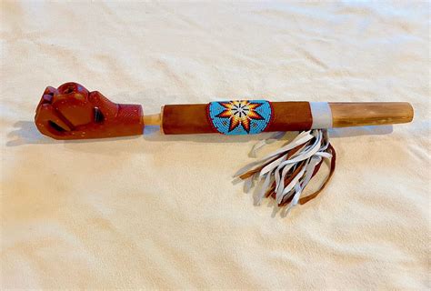 Large Eagle Claw Pipestone Peace Pipe Catlinite Stone Authentic Native American Made