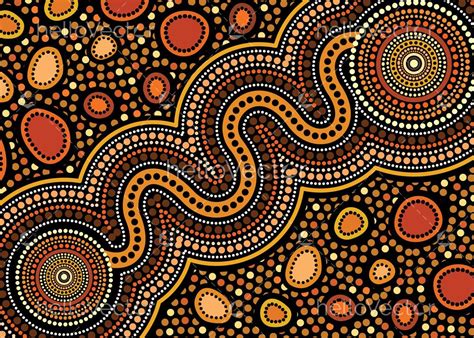 Aboriginal Dot Art Vector Painting Connection Concept Download