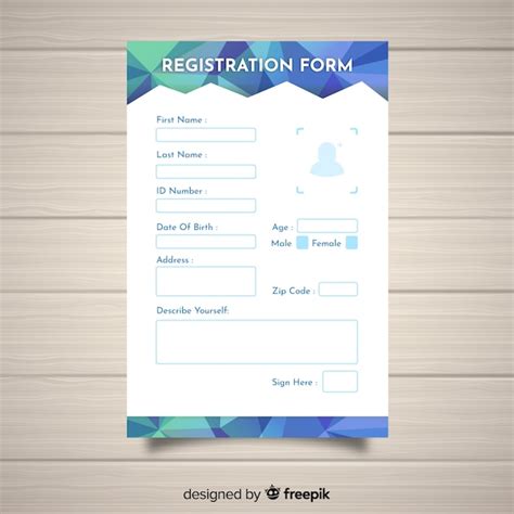 Registration Form Template Free Vectors And Psds To Download