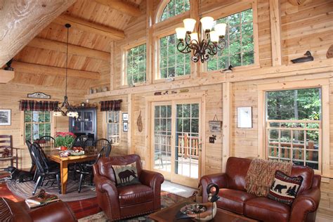 New Hampsire Log Cabin Rustic Living Room Manchester By