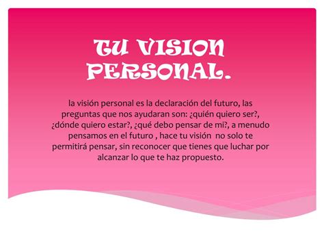 Ppt Mision Y Vision Personal Powerpoint Presentation Free Download