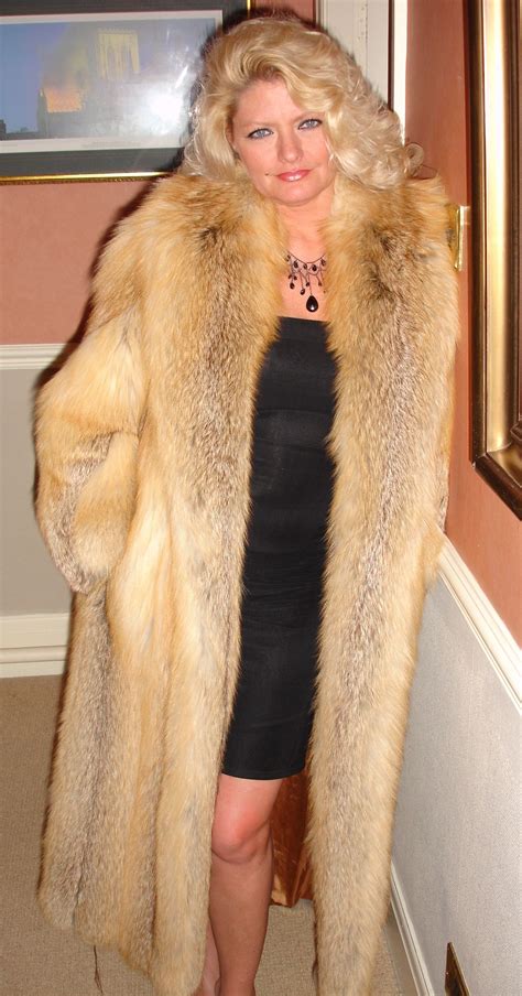 Looking Amazing In Her Luxury Golden Island Full Length Fox Fur Fur
