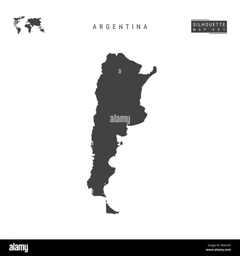 Argentina Blank Vector Map Isolated On White Background High Detailed