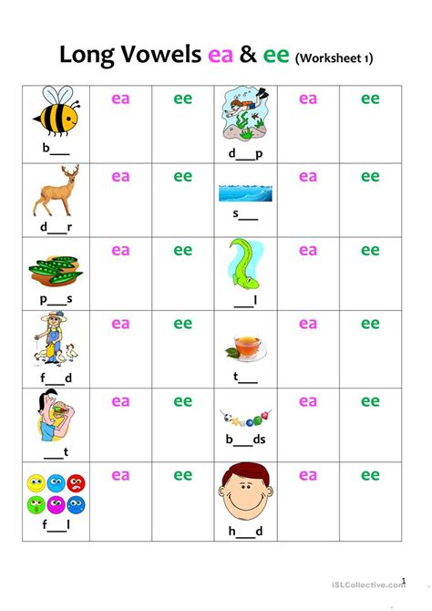 Long Vowel A Worksheet Kindergarten Servicenumberorg Long Vowels
