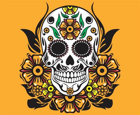 Mexican Skull Vector Vector Art Graphics Freevector Com
