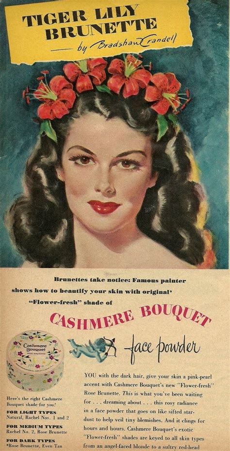 Cashmere Bouquet Face Powder Ad Pin Up Vintage Vintage Glamour Vintage Beauty Vintage Ads