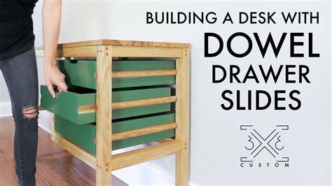 I Built A Desk And Used Dowels For The Drawer Slides Drawer Slides
