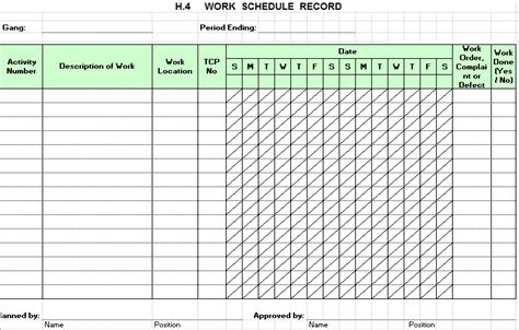 Editable Work Schedule Maker Template 100 Free Excel